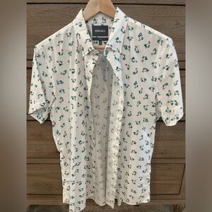 BONOBOS Slim Fit Short Sleeve Button-Up Shirt Size Large